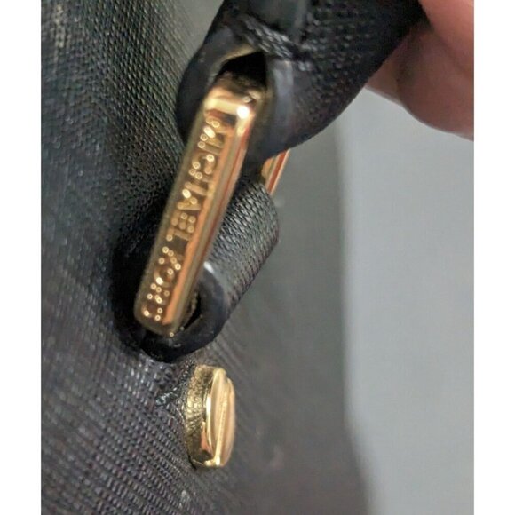 Michael Kors 30S3GLMS2L Selma Medium Top Zip Satchel Selma Black Handbag 13in - Picture 10 of 14